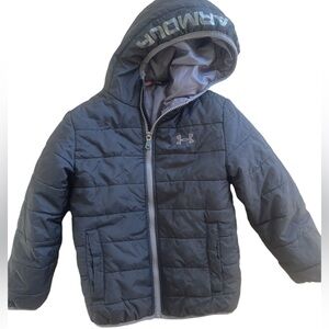Under Armour Kids Puffer Jacket Coat Black Boys Small